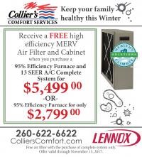 Receive a FREE Air Filter & Cabinet