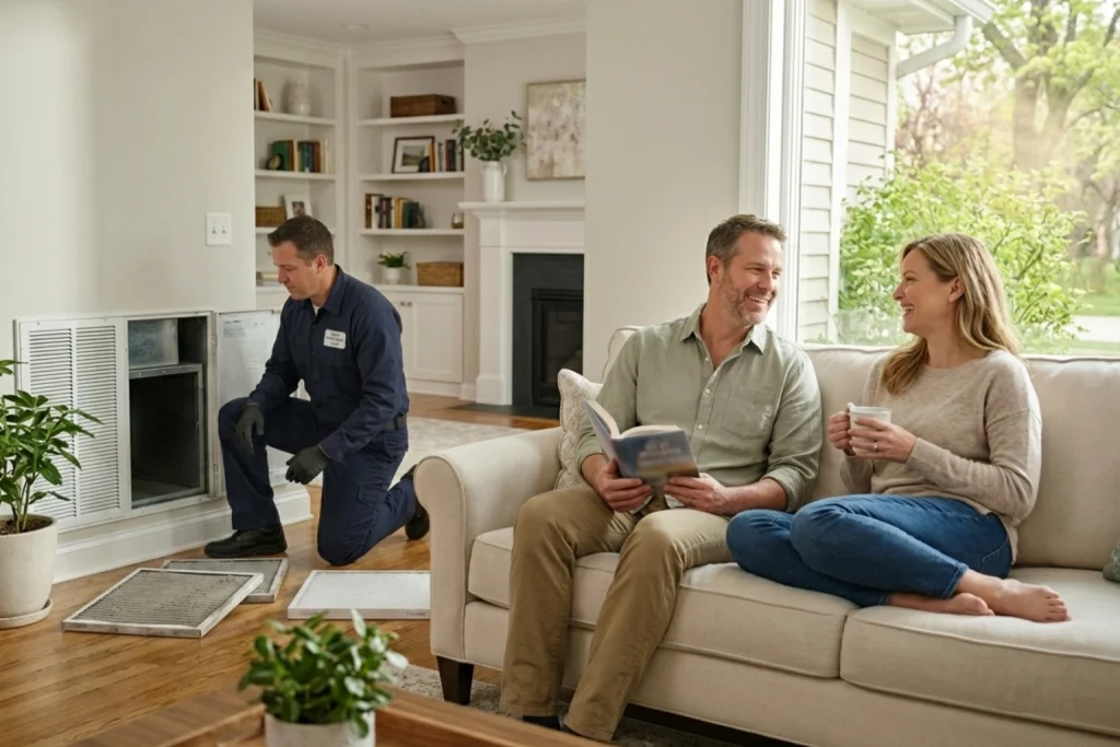 HVAC service helping reduce spring allergies indoors